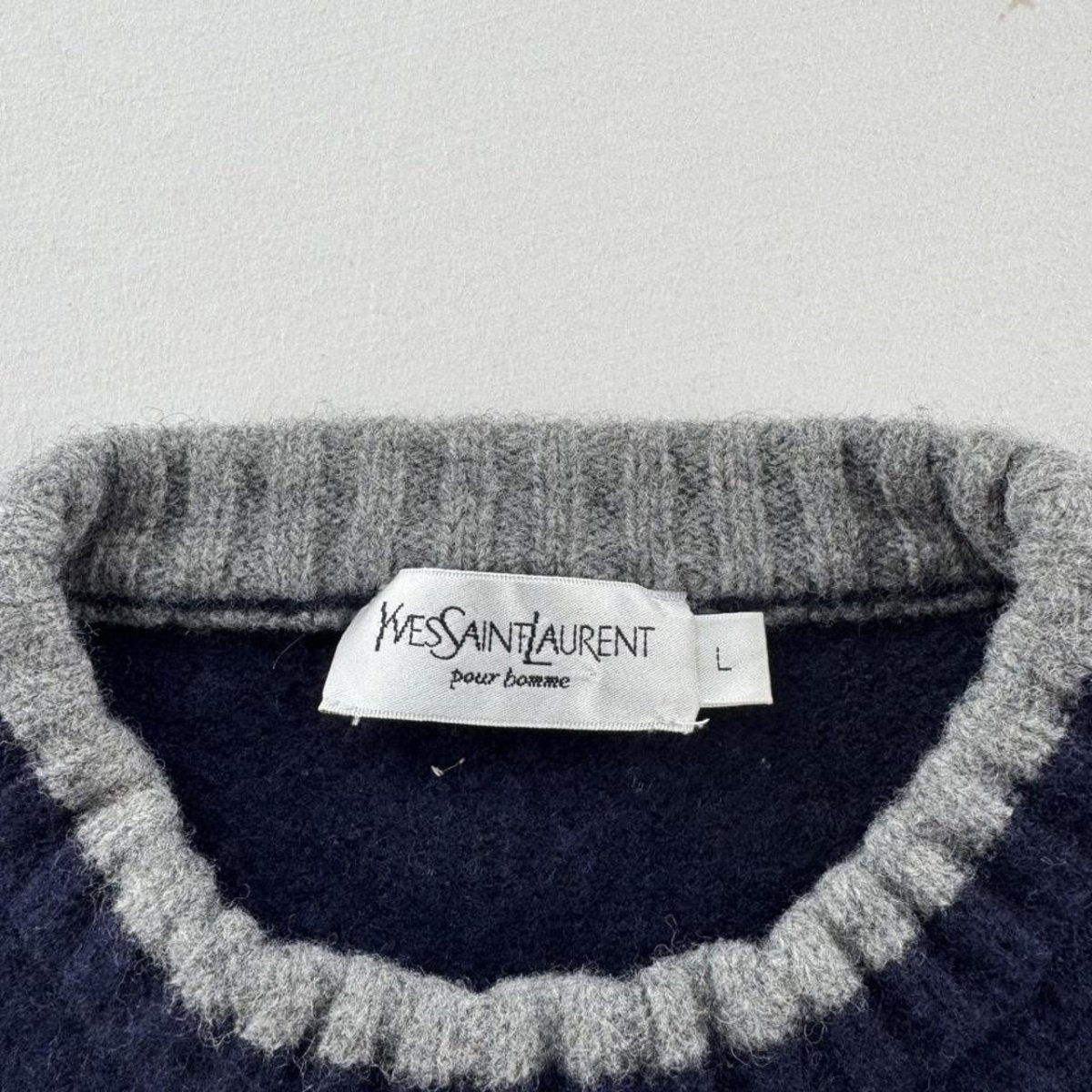 Yves Saint Laurent YSL Woolen Knitted Jumper Womens 12-14 - Threads Uncovered