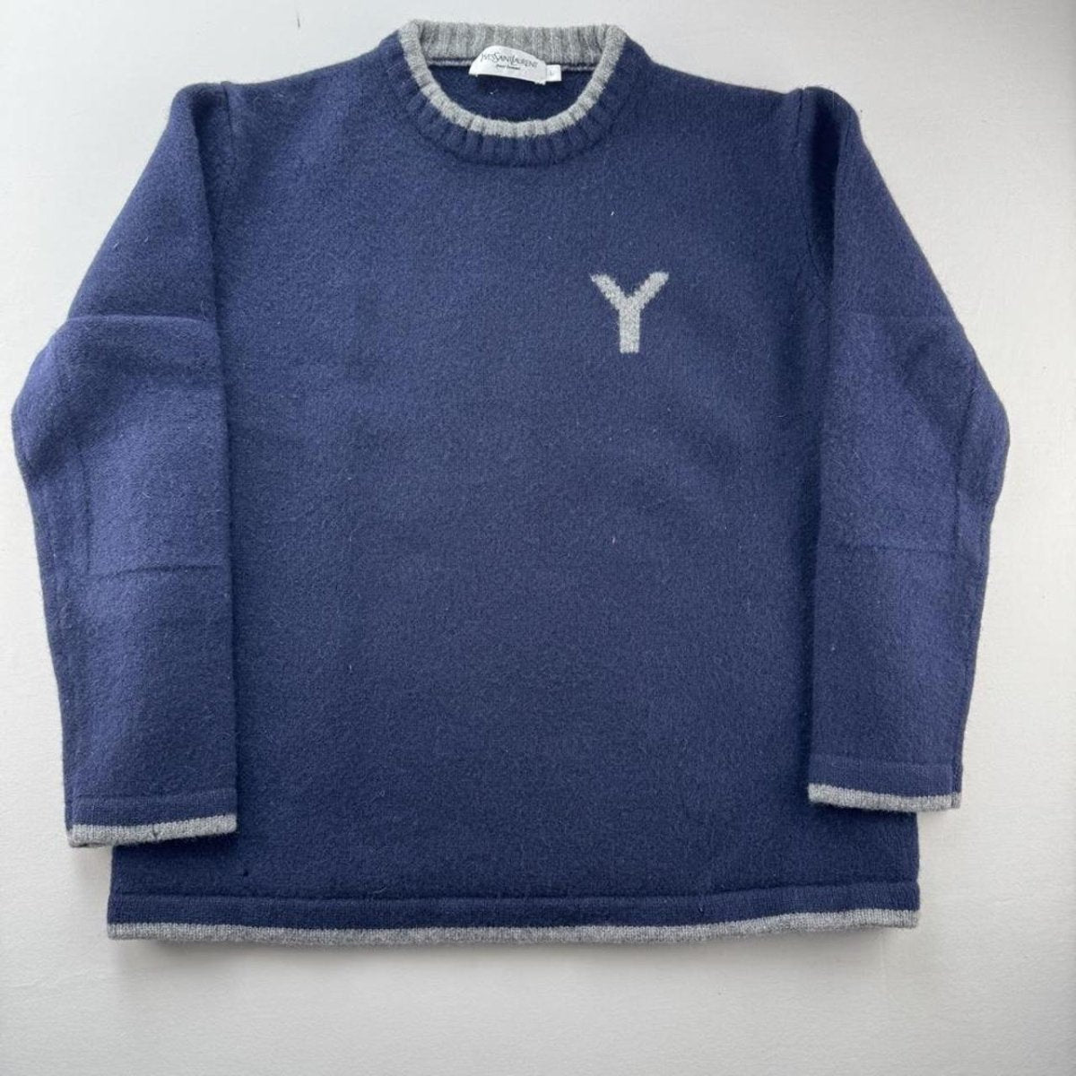 Yves Saint Laurent YSL Woolen Knitted Jumper Womens 12-14 - Threads Uncovered